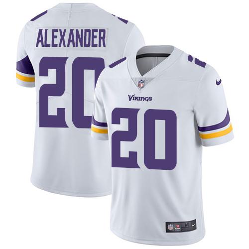 Nike Vikings #20 Mackensie Alexander White Men's Stitched NFL Vapor Untouchable Limited Jersey - Click Image to Close